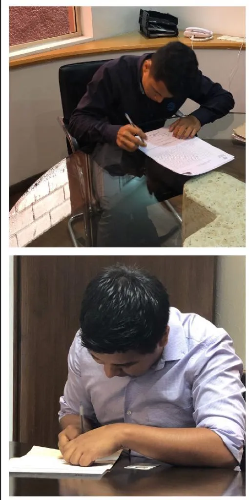 Familia firmando con IF Bienes Raíces